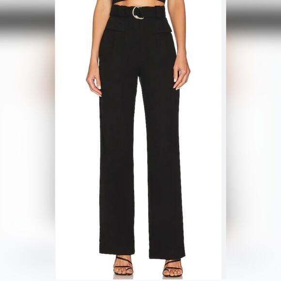 Bec & Bridge Ronnie Pant Black Size 6 NWT Belt - Picture 1 of 10